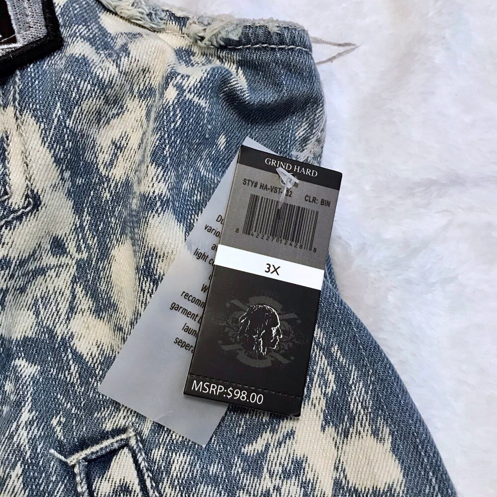 Heritage by America NWT Vest Jean Jacket Men 3X - Picture 12 of 14